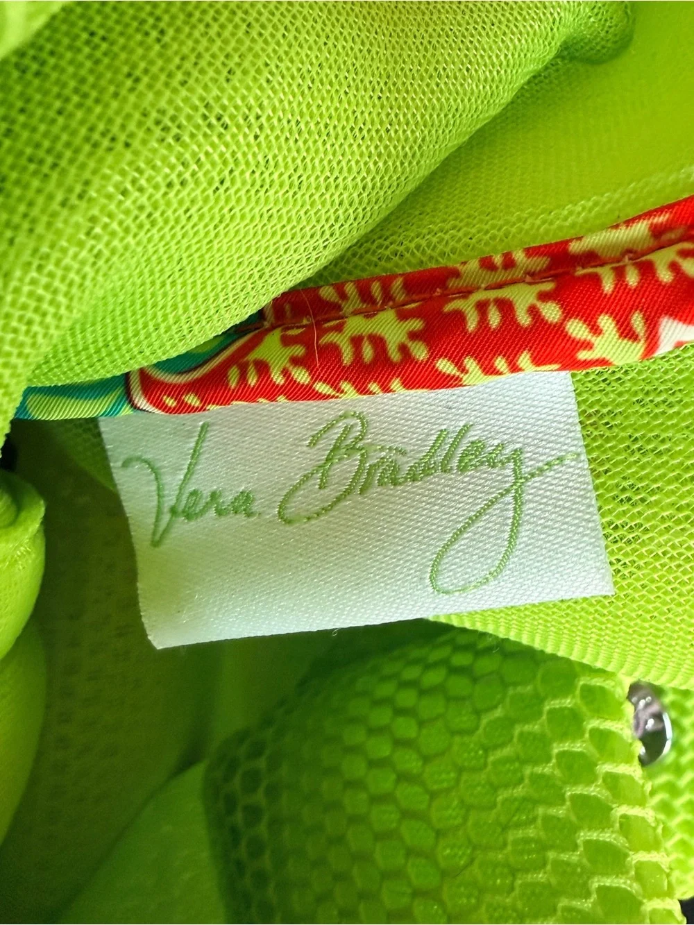 Vera Bradley Mesh Backpack Citrine with Paisley in Paradise EXCELLENT